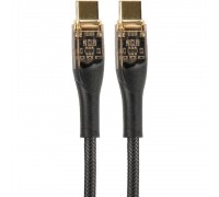 PERFEO Кабель USB C вилка - C вилка, 60W, нейлон, черный, длина 1 м., PREMIUM (C1102)
