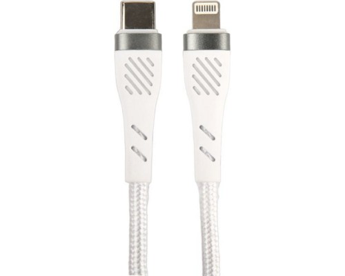 PERFEO Кабель USB C вилка - Lightning вилка, 60W, белый, длина 1 м., POWER (C1004)