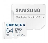 Micro SecureDigital 64Gb Samsung EVO Plus Class 10 MB-MC64KA/RU/APC + adapter
